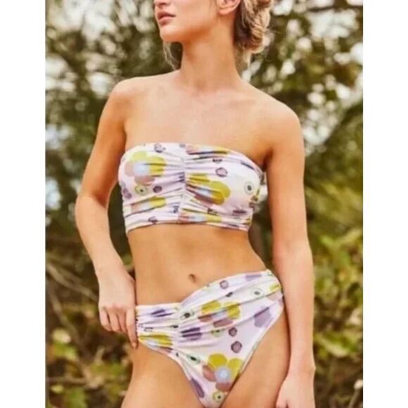 NEW Free People x Beth Richards Delray 70’s Floral Bikini Bottoms, size XL - Picture 2 of 15